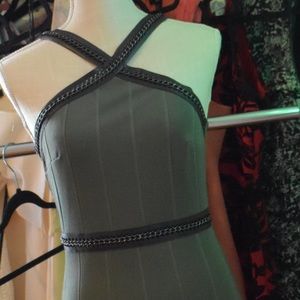 Topshop eur 34 US 2 green Halter dress